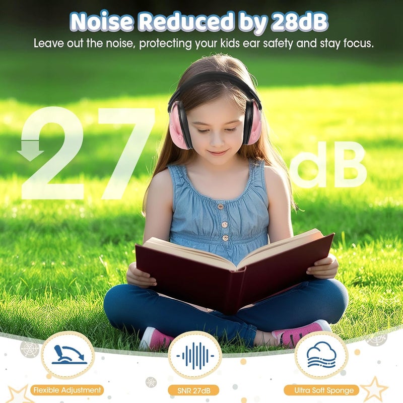 MelonArt Kids Ear Protection Earmuffs 6 Pack Noise Cancelling Headphones for Kids 27dB Toddler Soundproof Headphones Noise Reduction for Autism Sensory Shooting - Image 2